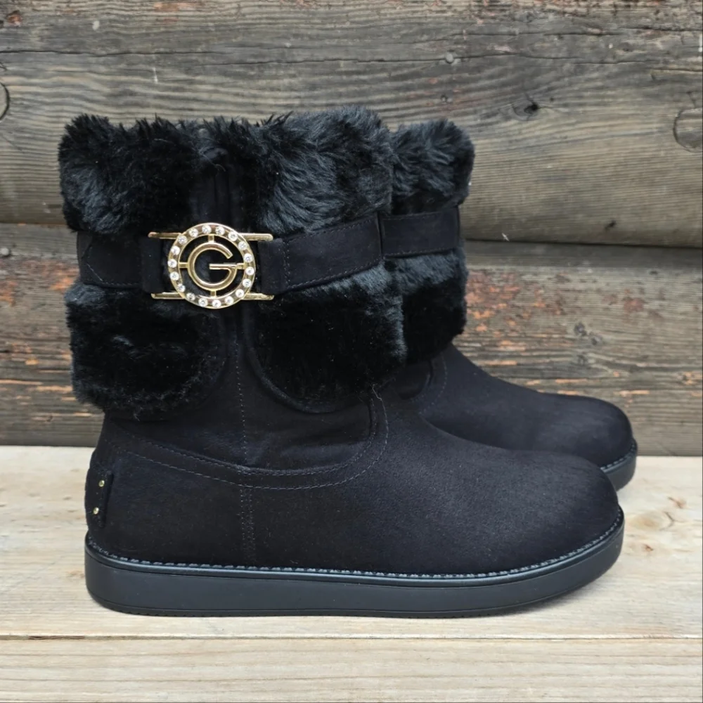 GBG Los Angeles NEW!! Alstyn Cozy Glam Chic, Warm, Faux Fur Winter Bootie 7M